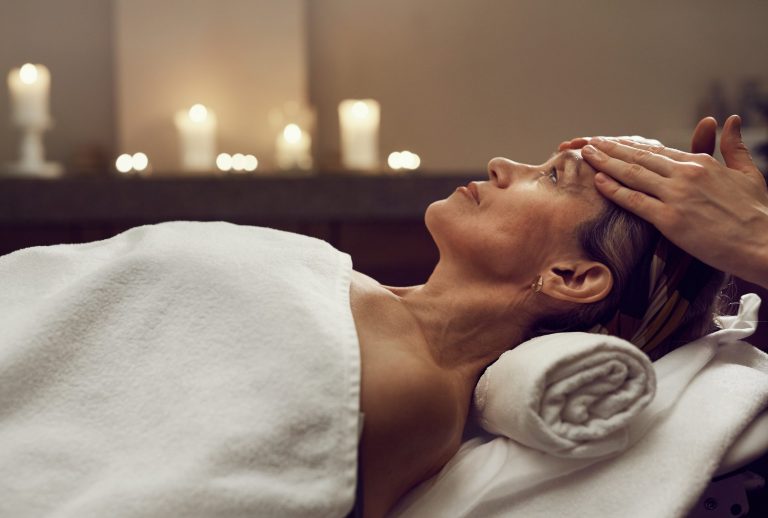 Beautiful Senior Woman Enjoying Massage senior massage vancouver
